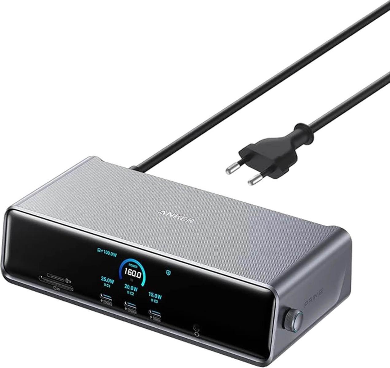Мултифункционален хъб за свързване на допълнителна периферия за MacBook и USB-C устройства - Anker Prime Docking Station (14-in-1, Triple Display, DisplayLink 140W) | JAR Computers Мултифункционален хъб за свързване на допълнителна периферия за MacBook и USB-C устройства - Anker Prime Docking Station (14-in-1, Triple Display, DisplayLink 140W)
