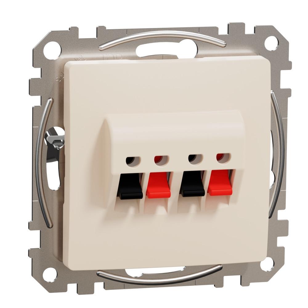 Розетка високоговорител двойна Крем - SCHNEIDER ELECTRIC Sedna Design SDD112411 | JAR Computers Розетка високоговорител двойна Крем - SCHNEIDER ELECTRIC Sedna Design SDD112411