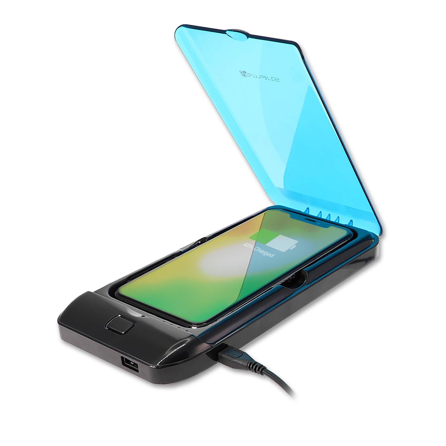 Външна батерия с безжично зареждане и UV стерилизатор - 4smarts Wireless Power Bank MicroKill with UV sterilizer 5000mAh (черен) | JAR Computers Външна батерия с безжично зареждане и UV стерилизатор - 4smarts Wireless Power Bank MicroKill with UV sterilizer 5000mAh (черен)