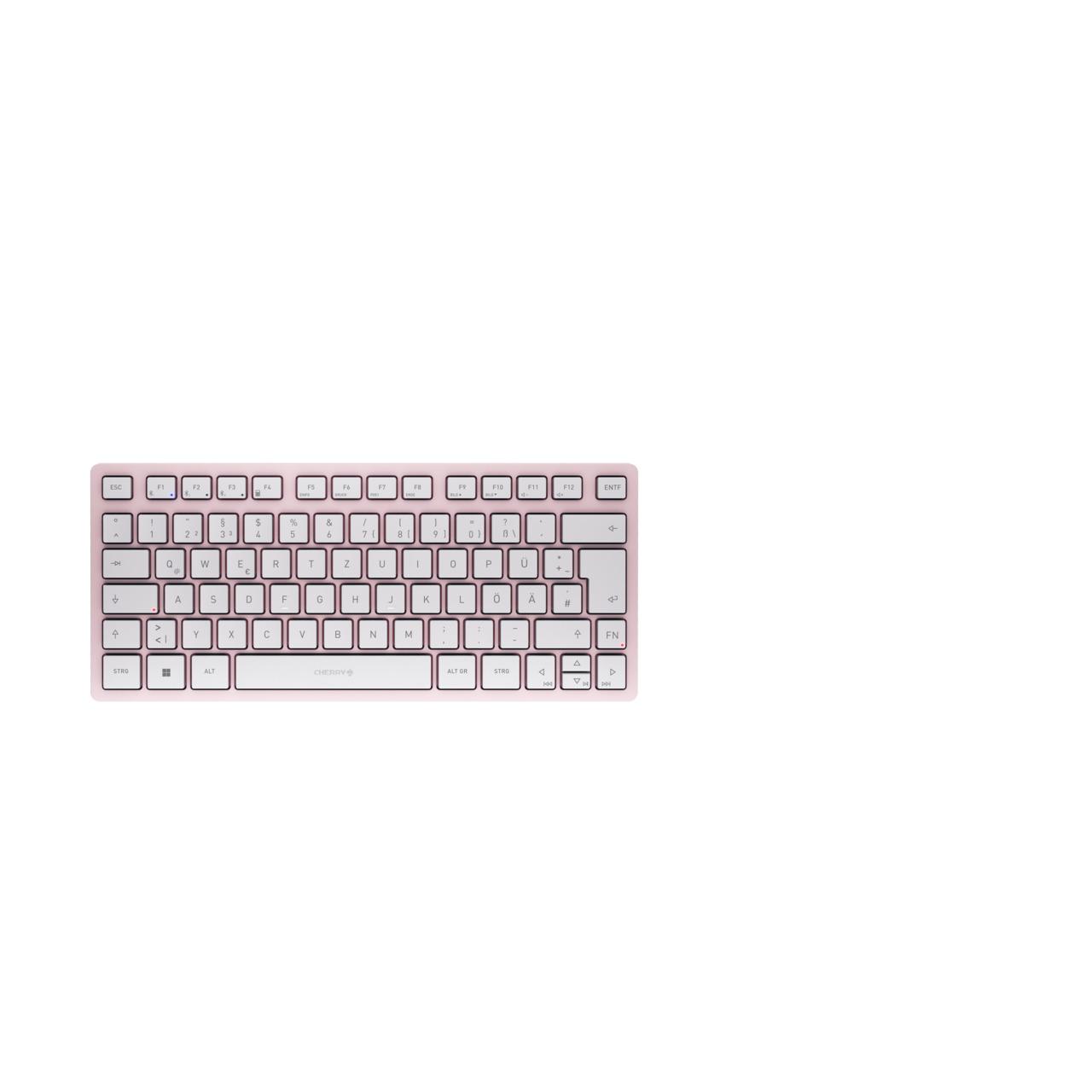 Cherry Keyboard KW 7100 Mini BT / JK-7100DE-19 Pink - PN JK-7100DE-19 | JAR Computers Cherry Keyboard KW 7100 Mini BT / JK-7100DE-19 Pink - PN JK-7100DE-19