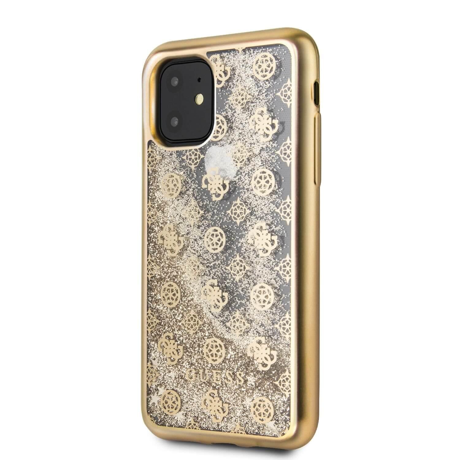 Дизайнерски кейс с висока защита за iPhone 11 Pro - Guess Peony 4G Glitter Case (златист) | JAR Computers Дизайнерски кейс с висока защита за iPhone 11 Pro - Guess Peony 4G Glitter Case (златист)