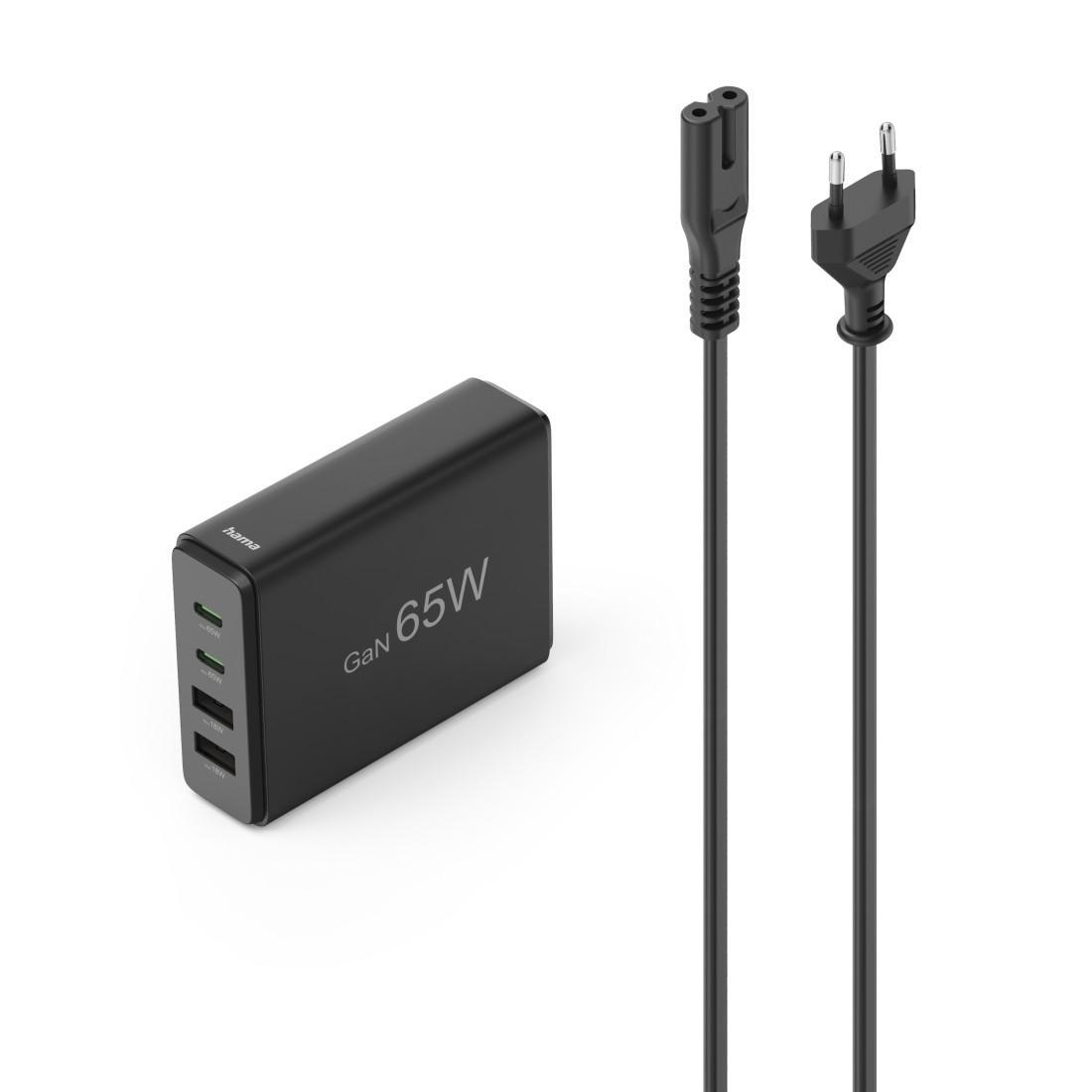 HAMA Зарядна станция 65 W, GaN, Fast Charger, 2 x USB-C, 2 x USB-A, PD | JAR Computers HAMA Зарядна станция 65 W, GaN, Fast Charger, 2 x USB-C, 2 x USB-A, PD