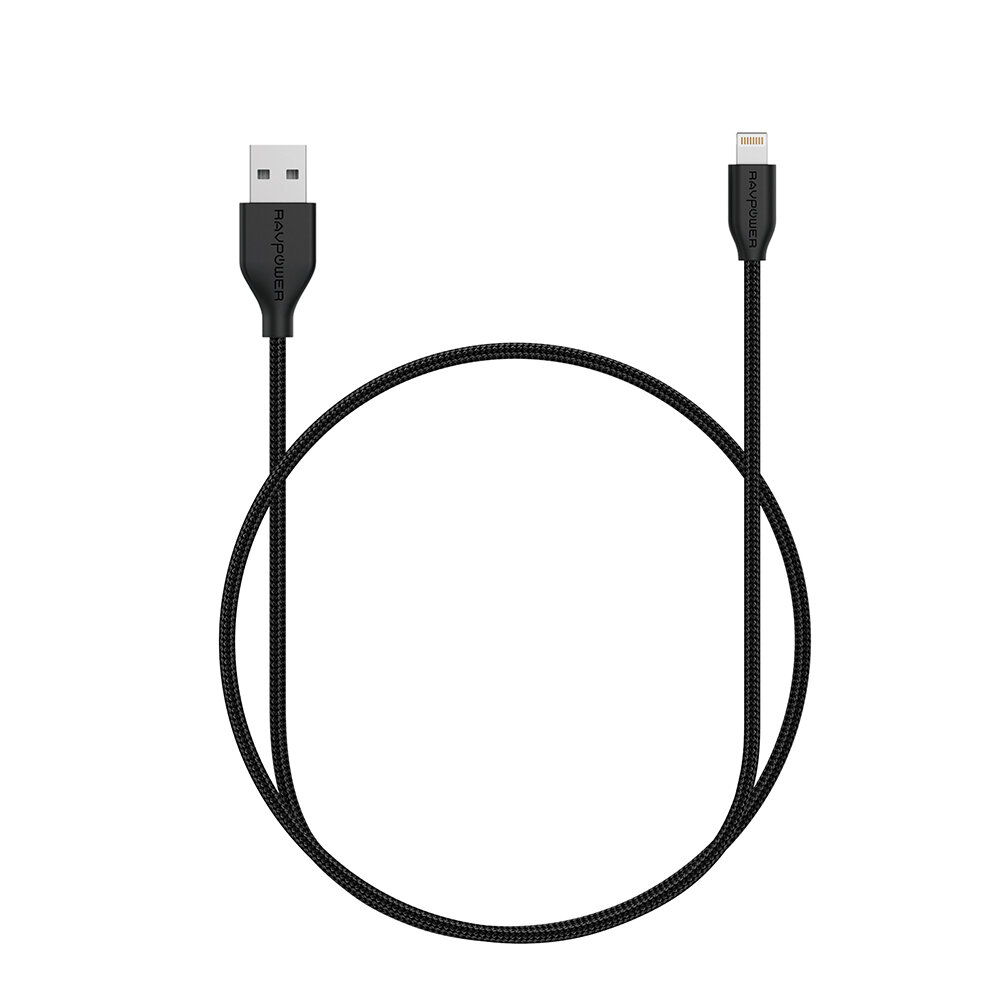 Кабел RavPower USB-Lightning с кевларена оплетка, 100см | JAR Computers Кабел RavPower USB-Lightning с кевларена оплетка, 100см