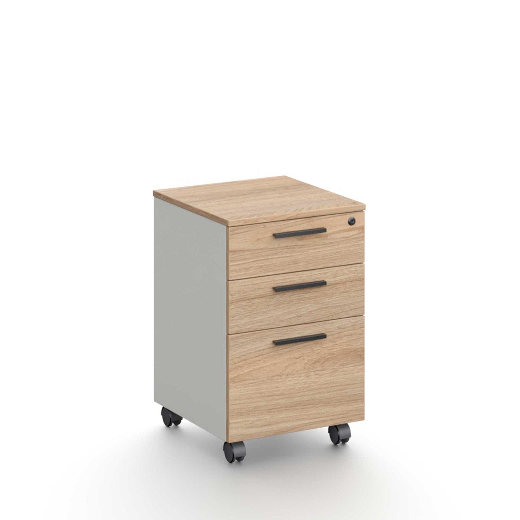 Контейнер за бюро RFG Monaco, 400 х 420 х 620 mm, ПДЧ 16 mm, бряст и бяло