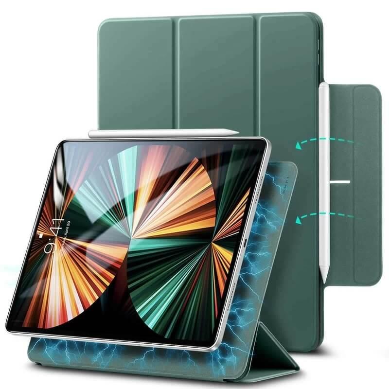 Магнитен полиуретанов калъф с поставка за iPad Pro 12.9 M1 (2021), iPad Pro 12.9 (2020), iPad Pro 12.9 (2018) - ESR Rebound Magnetic Case (зелен) | JAR Computers Магнитен полиуретанов калъф с поставка за iPad Pro 12.9 M1 (2021), iPad Pro 12.9 (2020), iPad Pro 12.9 (2018) - ESR Rebound Magnetic Case (зелен)