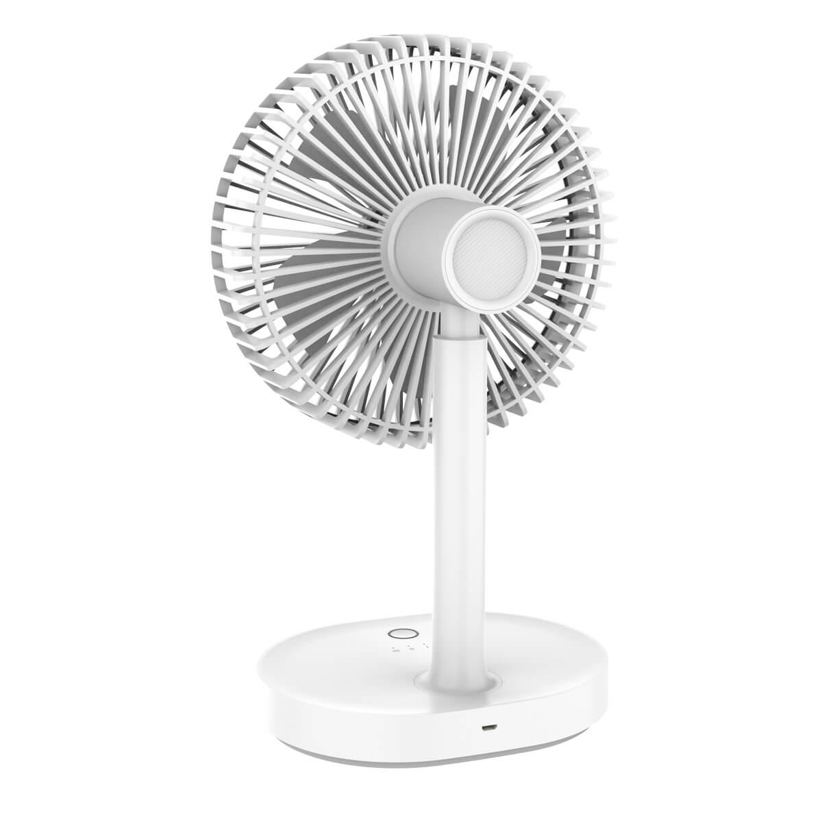 Настолен вентилатор с презареждаема батерия - Platinet Desk Fan (бял) | JAR Computers Настолен вентилатор с презареждаема батерия - Platinet Desk Fan (бял)