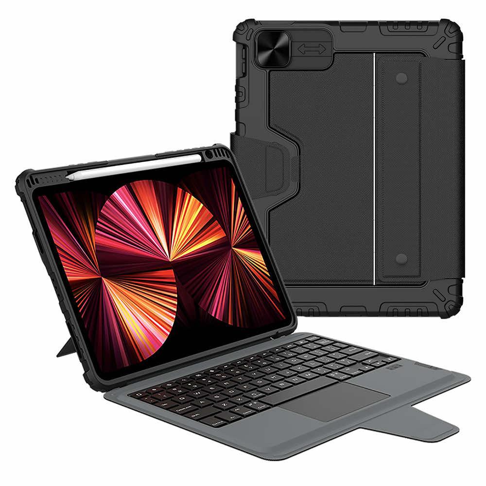 Nillkin Bumper Combo Keyboard Protective Case - удароустойчив кейс, с отделяща клавиатура и поставка за iPad Pro 11 (2018-2022), iPad Air 5 (2022), iPad Air 4 (2020) (черен)