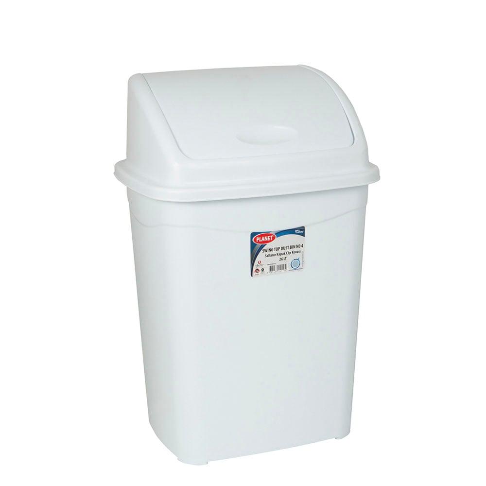 Кош Planet с люлеещ капак, 26 L, бял, 355 x 275 x 530 cm | JAR Computers Кош Planet с люлеещ капак, 26 L, бял, 355 x 275 x 530 cm