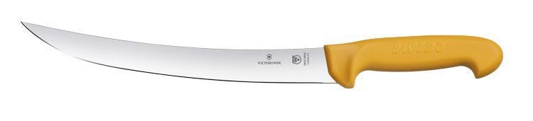 Професионален нож Swibo®, касапски, извито, твърдо острие, 22 см