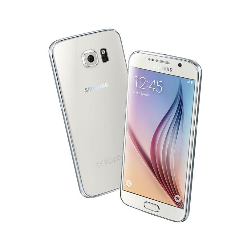 Смартфон с 5.1 инча sAMOLED дисплей, осем-ядрен процесор, 3GB RAM и 32 GB дисково пространство - Samsung Galaxy S6 32GB G920F (бял) | JAR Computers Смартфон с 5.1 инча sAMOLED дисплей, осем-ядрен процесор, 3GB RAM и 32 GB дисково пространство - Samsung Galaxy S6 32GB G920F (бял)