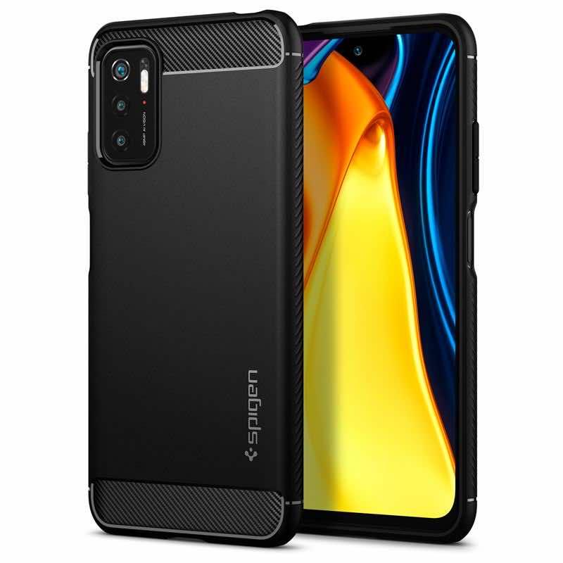 Тънък качествен силиконов (TPU) калъф за Xiaomi RedMi Note 10 5G, Poco M3 Pro 5G - Spigen Rugged Armor Case (черен) | JAR Computers Тънък качествен силиконов (TPU) калъф за Xiaomi RedMi Note 10 5G, Poco M3 Pro 5G - Spigen Rugged Armor Case (черен)