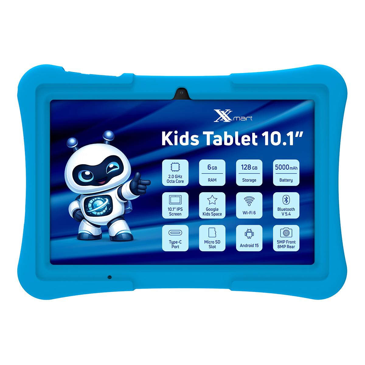10.1″ Детски таблет Xmart X10S със син удароустойчив калъф, 6GB RAM, 128GB, Android 15 | JAR Computers 10.1″ Детски таблет Xmart X10S със син удароустойчив калъф, 6GB RAM, 128GB, Android 15