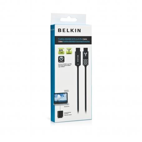 Belkin FireWire 800/800, 9-пина/9-пина кабел с дължина 1.8м | JAR Computers Belkin FireWire 800/800, 9-пина/9-пина кабел с дължина 1.8м