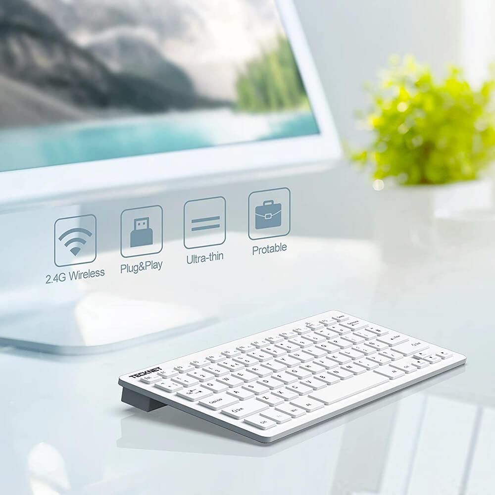 Безжична клавиатура за компютри и таблети - TeckNet Mini Keyboard X315 2.4G (бял) | JAR Computers Безжична клавиатура за компютри и таблети - TeckNet Mini Keyboard X315 2.4G (бял)
