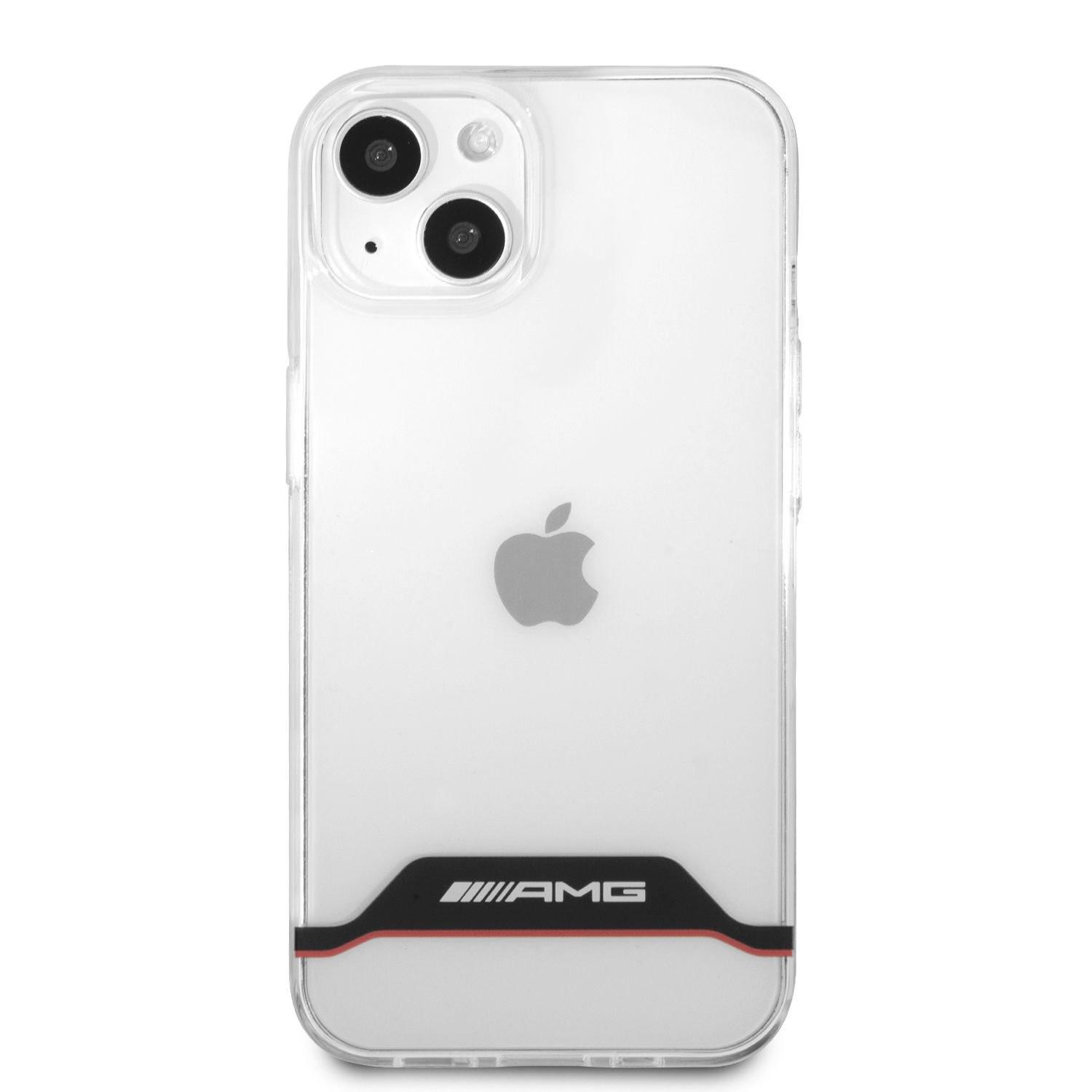 Дизайнерски кейс с висока защита за iPhone 13 mini - AMG Red Stripes Hard Case (прозрачен) | JAR Computers Дизайнерски кейс с висока защита за iPhone 13 mini - AMG Red Stripes Hard Case (прозрачен)