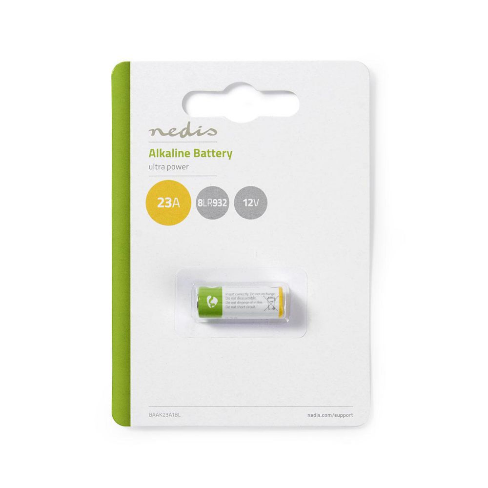 Nedis Alkaline Battery A23 12V 1pc (BAAK23A1BL) (NEDBAAK23A1BL)