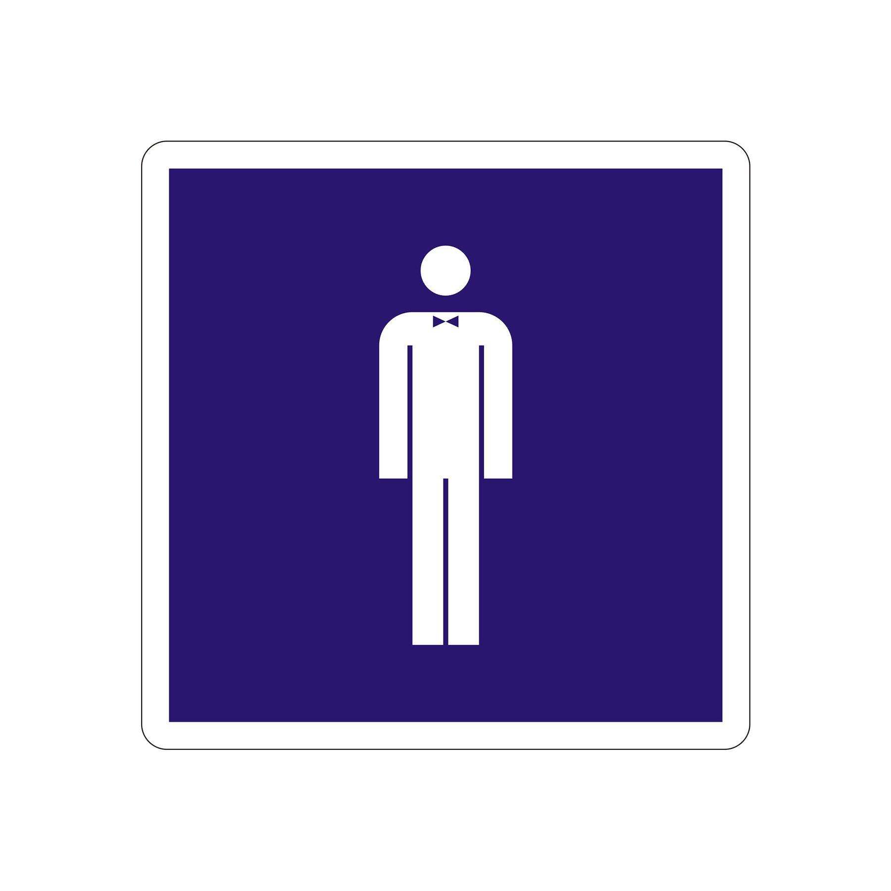 Office 1 Самозалепващ етикет, пиктограма „Мъже“