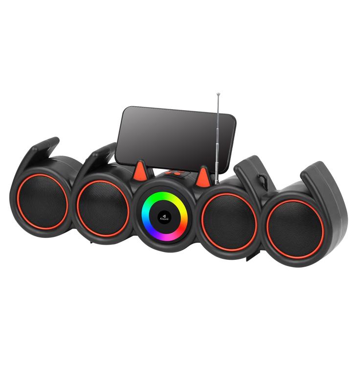 Тонколона Kisonli LED-918, Bluetooth, USB, SD, RGB, AUX, FM, Черен - 22317 | JAR Computers Тонколона Kisonli LED-918, Bluetooth, USB, SD, RGB, AUX, FM, Черен - 22317
