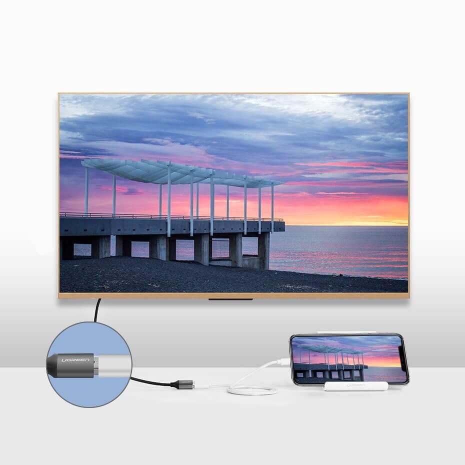 Видео кабел за прехвърляне на видео сигнал от iOS и Android чрез EzCast - Ugreen USB to HDMI Digital AV Adapter Cable | JAR Computers Видео кабел за прехвърляне на видео сигнал от iOS и Android чрез EzCast - Ugreen USB to HDMI Digital AV Adapter Cable