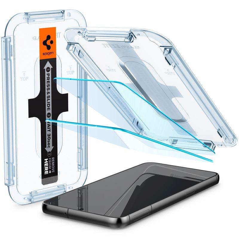 2 броя стъклени защитни покрития за дисплея на Samsung Galaxy S23 - Spigen Glas.tR EZ Fit Tempered Glass 2 Pack (прозрачен) | JAR Computers 2 броя стъклени защитни покрития за дисплея на Samsung Galaxy S23 - Spigen Glas.tR EZ Fit Tempered Glass 2 Pack (прозрачен)