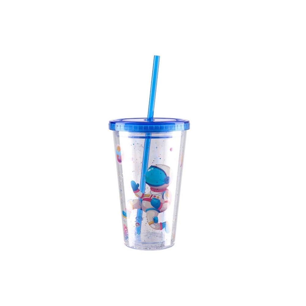 Чаша Takk Lagro 40, със сламка, динозавър, 450 ml, асорти | JAR Computers Чаша Takk Lagro 40, със сламка, динозавър, 450 ml, асорти