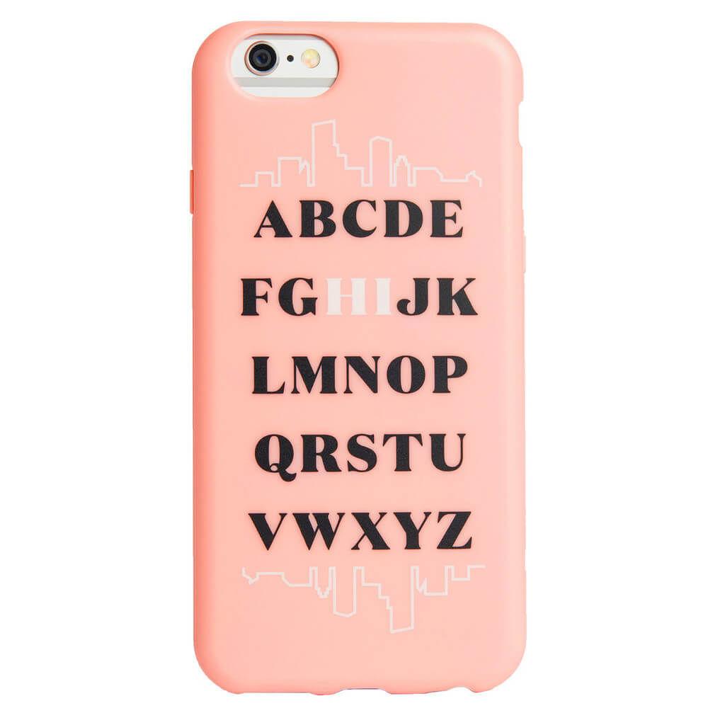Дизайнерски термополиуретанов калъф за iPhone 6S, iPhone 6 - Agent18 FlexShield Alphabet Hi (розов) | JAR Computers Дизайнерски термополиуретанов калъф за iPhone 6S, iPhone 6 - Agent18 FlexShield Alphabet Hi (розов)
