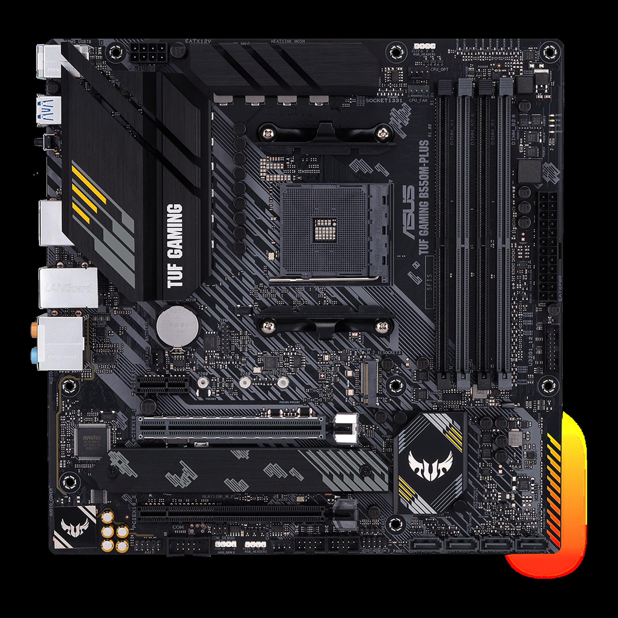 Дънна платка Asus Motherboard TUF GAMING B550M-PLUS / 90MB14A0-M0EAY0 - Black - PN 90MB14A0-M0EAY0 | JAR Computers Дънна платка Asus Motherboard TUF GAMING B550M-PLUS / 90MB14A0-M0EAY0 - Black - PN 90MB14A0-M0EAY0