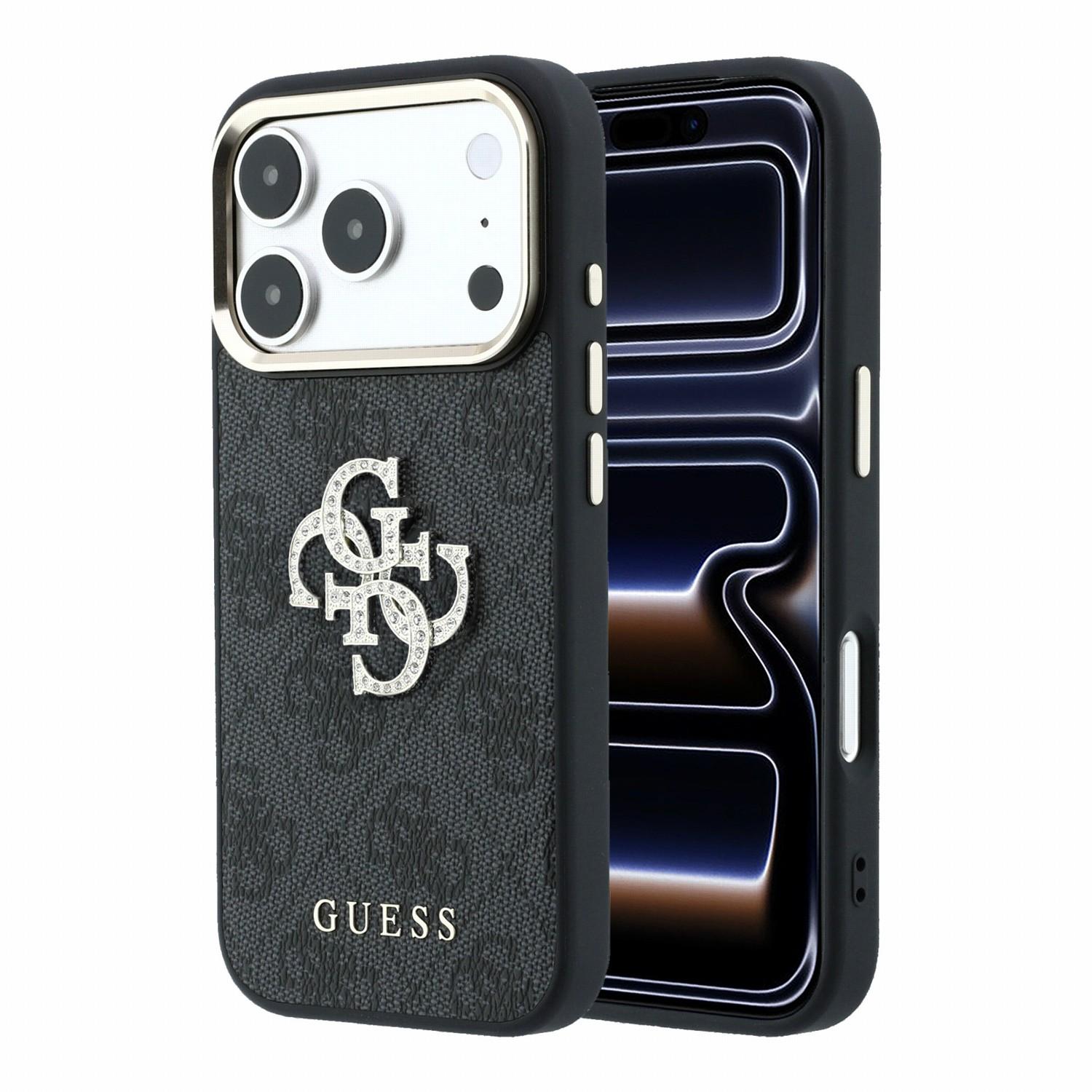 GUESS Калъф Apple iPhone 18 Pro Max/ 17 Pro Max, PU 4G Strass Metal Logo /черен/ - GUHCP18X6P4DSMLK | JAR Computers GUESS Калъф Apple iPhone 18 Pro Max/ 17 Pro Max, PU 4G Strass Metal Logo /черен/ - GUHCP18X6P4DSMLK