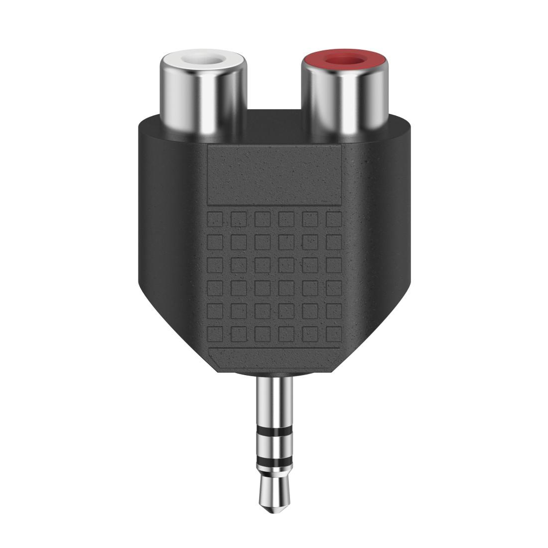 Hama 00205187 кабелен преобразувател мъжко/женско 3.5mm 2 x RCA Черен, Сребърен | JAR Computers Hama 00205187 кабелен преобразувател мъжко/женско 3.5mm 2 x RCA Черен, Сребърен