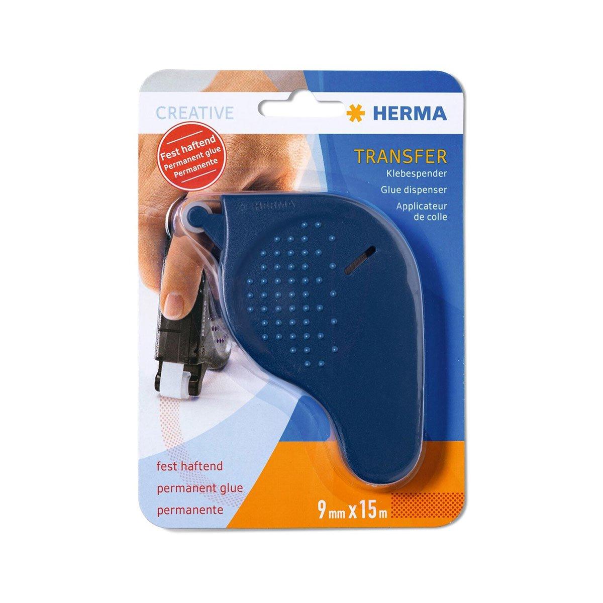Herma Диспенсър с лепило Transfer, перманентно, 9 mm x 15 m, син