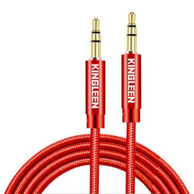 Качествен 3.5 мм. аудио кабел (100 см) - Kingleen KY11 Audio Cable (червен) | JAR Computers Качествен 3.5 мм. аудио кабел (100 см) - Kingleen KY11 Audio Cable (червен)