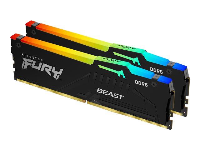 KINGSTON 16GB 6000MT/s DDR5 CL30 DIMM Kit of 2 FURY Beast RGB XMP