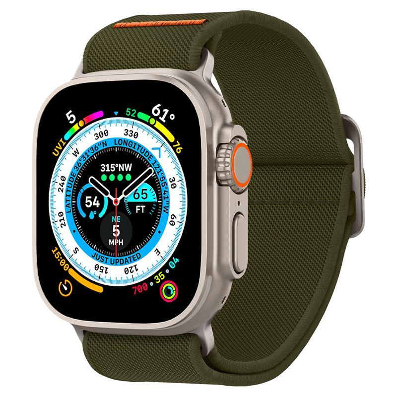 Лека текстилна каишка за Apple Watch 42мм, 44мм, 45мм, 46мм, Ultra, Ultra 2, Ultra 3 49мм - Spigen Lite Fit Ultra Watch Band (каки) | JAR Computers Лека текстилна каишка за Apple Watch 42мм, 44мм, 45мм, 46мм, Ultra, Ultra 2, Ultra 3 49мм - Spigen Lite Fit Ultra Watch Band (каки)