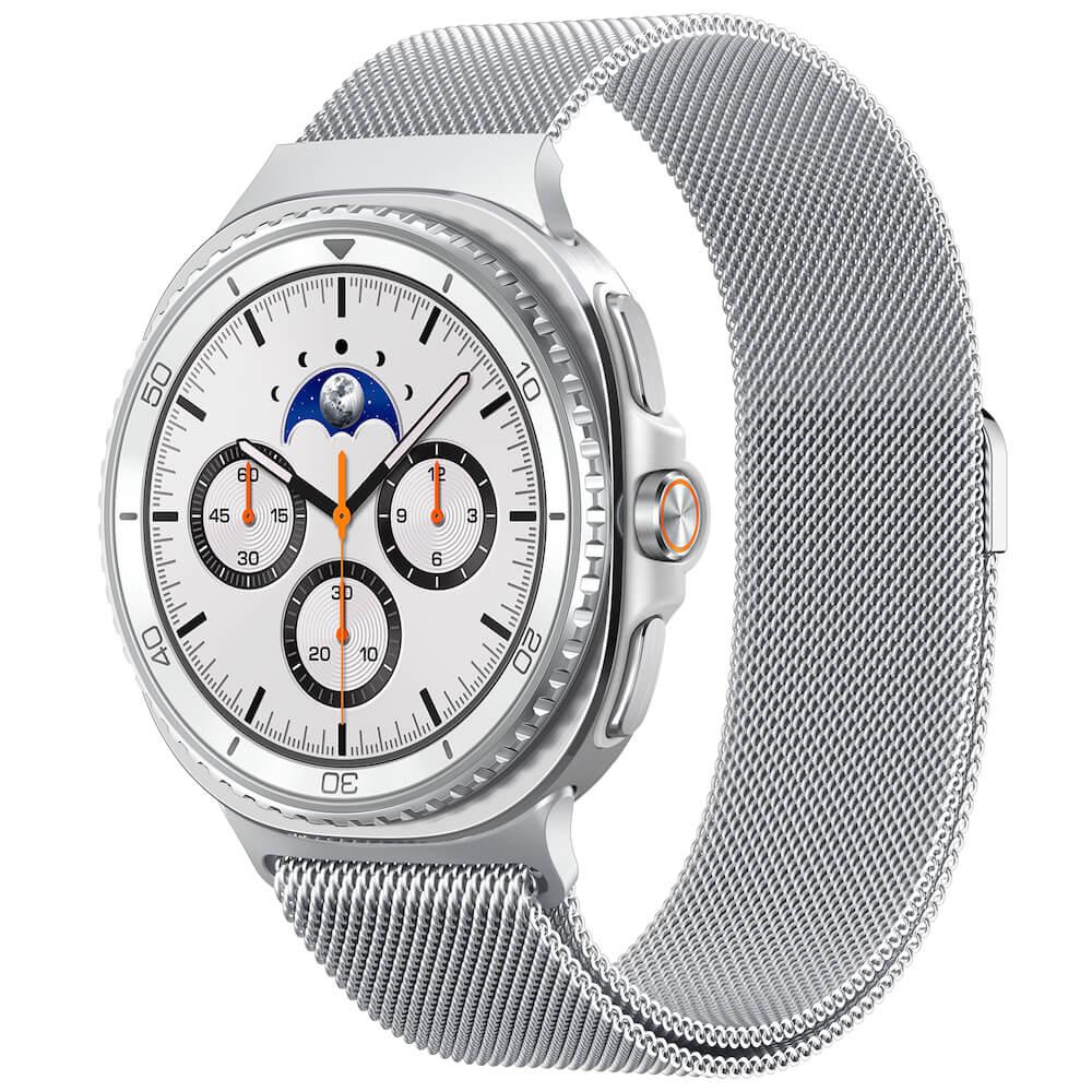 Стоманена каишка за Samsung Galaxy Watch 8 Classic 40мм, 44мм и 46мм - Spigen Metal Fit Band (сребрист) | JAR Computers Стоманена каишка за Samsung Galaxy Watch 8 Classic 40мм, 44мм и 46мм - Spigen Metal Fit Band (сребрист)