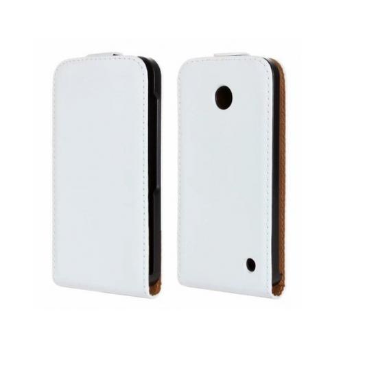 Вертикален кожен калъф за Nokia Lumia 630 - Lishen Equisite Leather Flip Case (бял) | JAR Computers Вертикален кожен калъф за Nokia Lumia 630 - Lishen Equisite Leather Flip Case (бял)