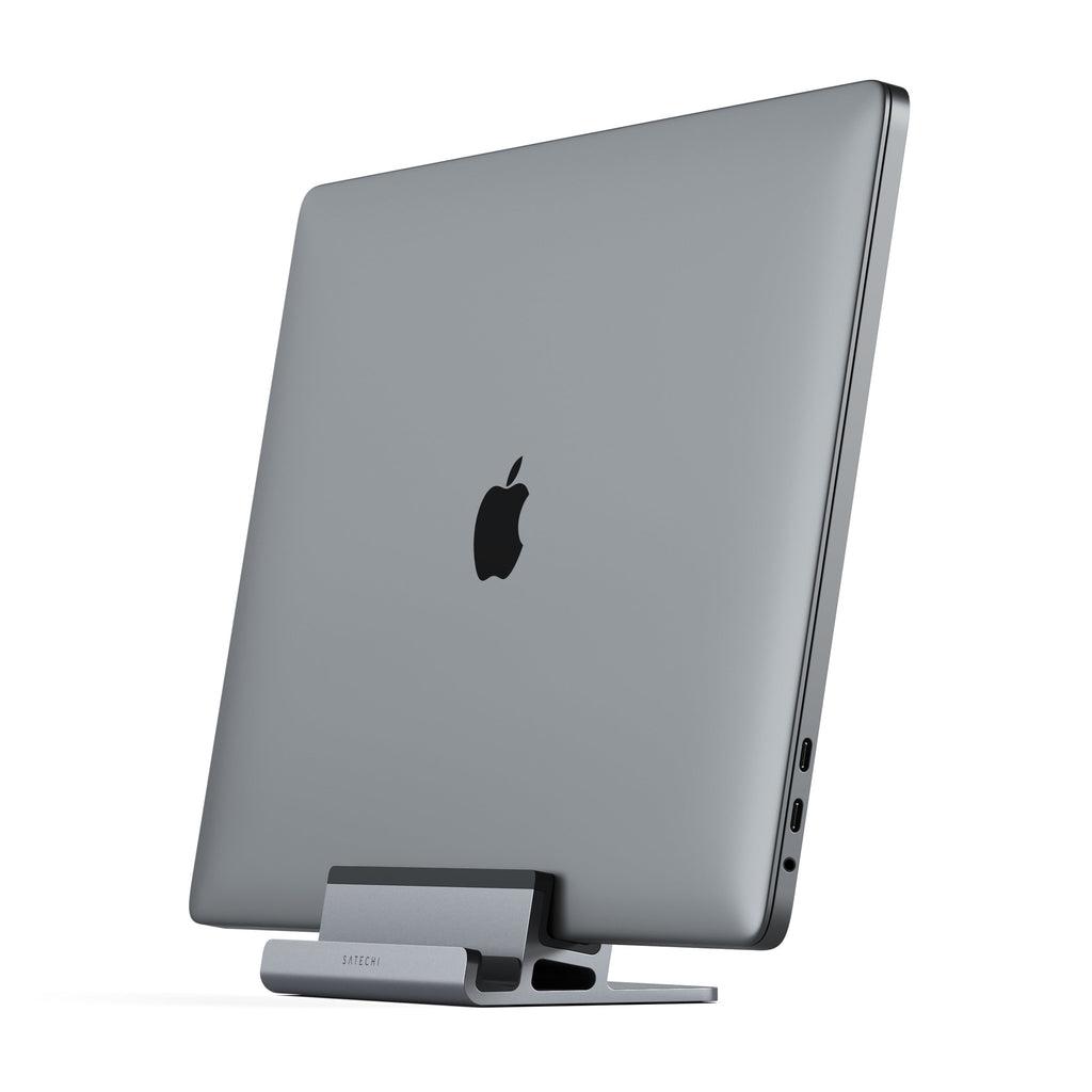 Вертикална двойна алуминиева поставка за MacBook, лаптопи, таблети и смартфони - Satechi Dual Vertical Aluminium Laptop Stand (тъмносив) | JAR Computers Вертикална двойна алуминиева поставка за MacBook, лаптопи, таблети и смартфони - Satechi Dual Vertical Aluminium Laptop Stand (тъмносив)