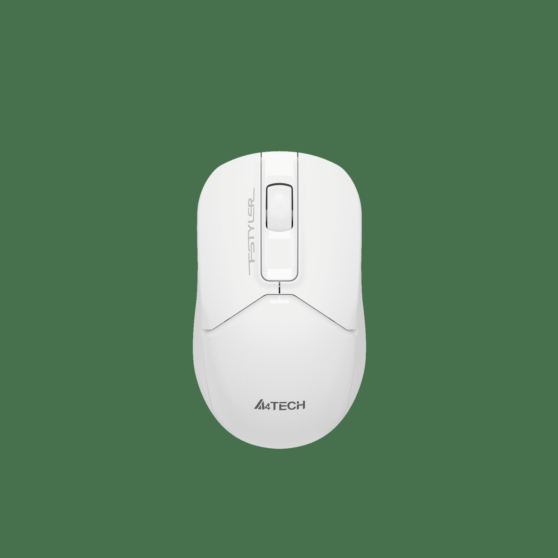 A4Tech Мишка Fstyler FG12S, безжична, безшумна, бяла