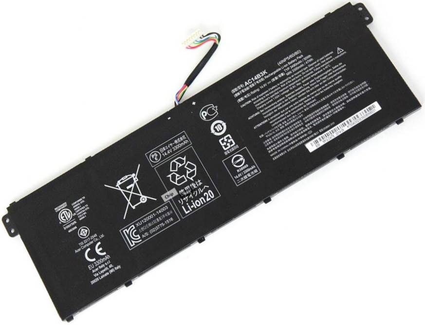 Батерия ОРИГИНАЛНА ACER Aspire R3-131T R5-571T Chromebook CB3-511 CB3-531 Swift 3 SF314 SF315 AC14B3K ремаркетирана