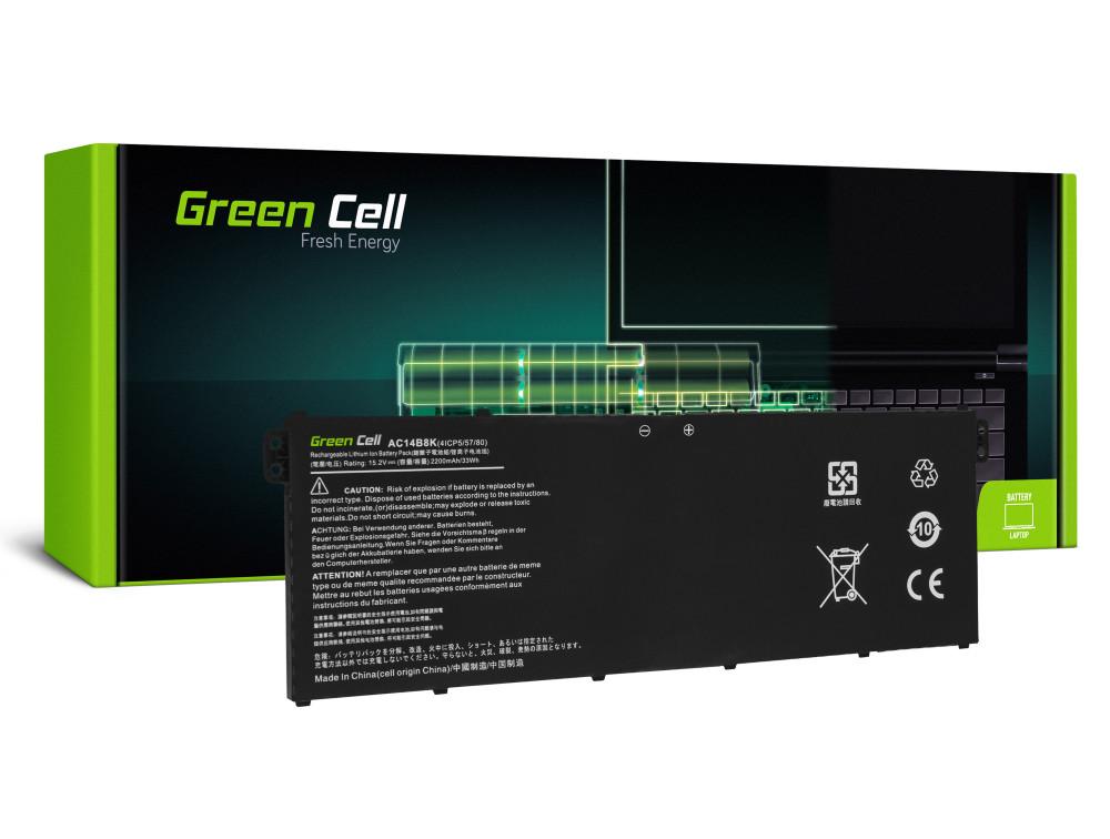 Батерия за лаптоп GREEN CELL, ACER AC14B3K AC14B8K Aspire 5 A515 A517 R15 R5-571T LiIPo 15,2V 2100mAh | JAR Computers Батерия за лаптоп GREEN CELL, ACER AC14B3K AC14B8K Aspire 5 A515 A517 R15 R5-571T LiIPo 15,2V 2100mAh