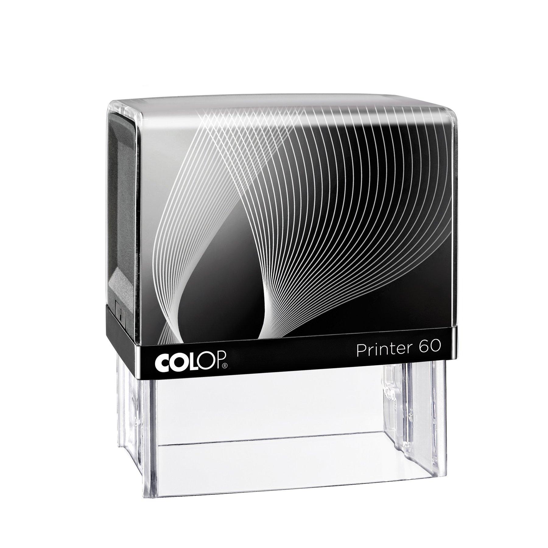 Colop Печат Printer 60, правоъгълен, 37 x 76 mm, черен | JAR Computers Colop Печат Printer 60, правоъгълен, 37 x 76 mm, черен
