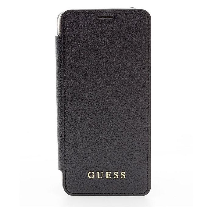 Дизайнерски кожен калъф, тип портфейл за Samsung Galaxy S9 Plus - Guess Iridescent Book Case (черен) | JAR Computers Дизайнерски кожен калъф, тип портфейл за Samsung Galaxy S9 Plus - Guess Iridescent Book Case (черен)