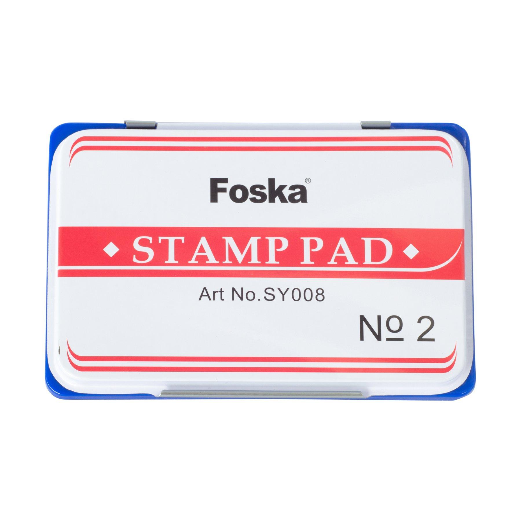 Foska Тампон за печат, № 2, 84 х 122 mm, син | JAR Computers Foska Тампон за печат, № 2, 84 х 122 mm, син