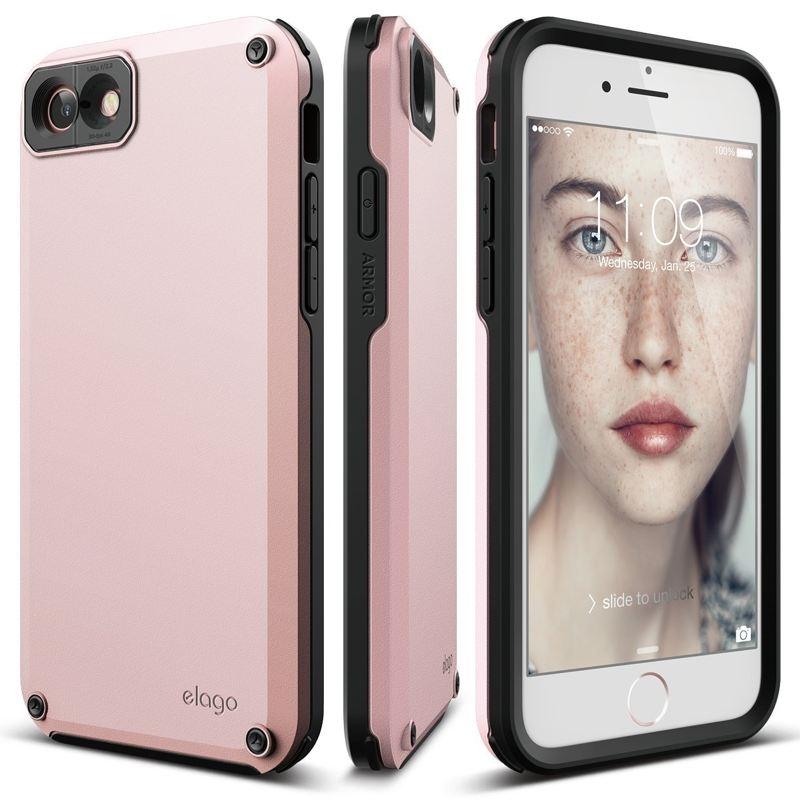 Хибриден кейс (поликарбонат + TPU) и HD покритие за iPhone SE (2022), iPhone SE (2020), iPhone 8, iPhone 7 - Elago Armor Case (розов) | JAR Computers Хибриден кейс (поликарбонат + TPU) и HD покритие за iPhone SE (2022), iPhone SE (2020), iPhone 8, iPhone 7 - Elago Armor Case (розов)