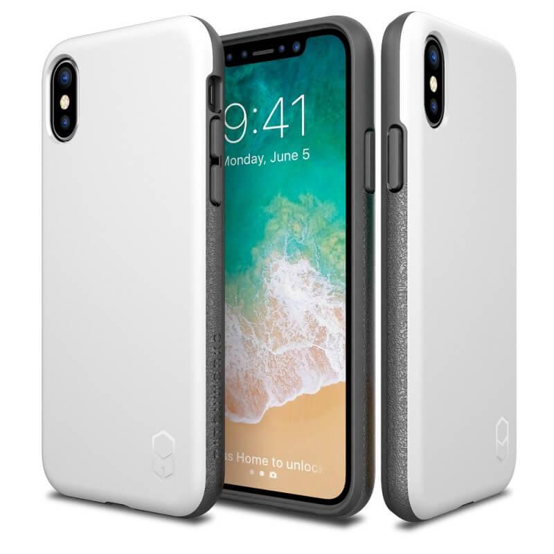 Хибриден удароустойчив TPU калъф за iPhone XS, iPhone X - Patchworks Level ITG Case (бял) | JAR Computers Хибриден удароустойчив TPU калъф за iPhone XS, iPhone X - Patchworks Level ITG Case (бял)