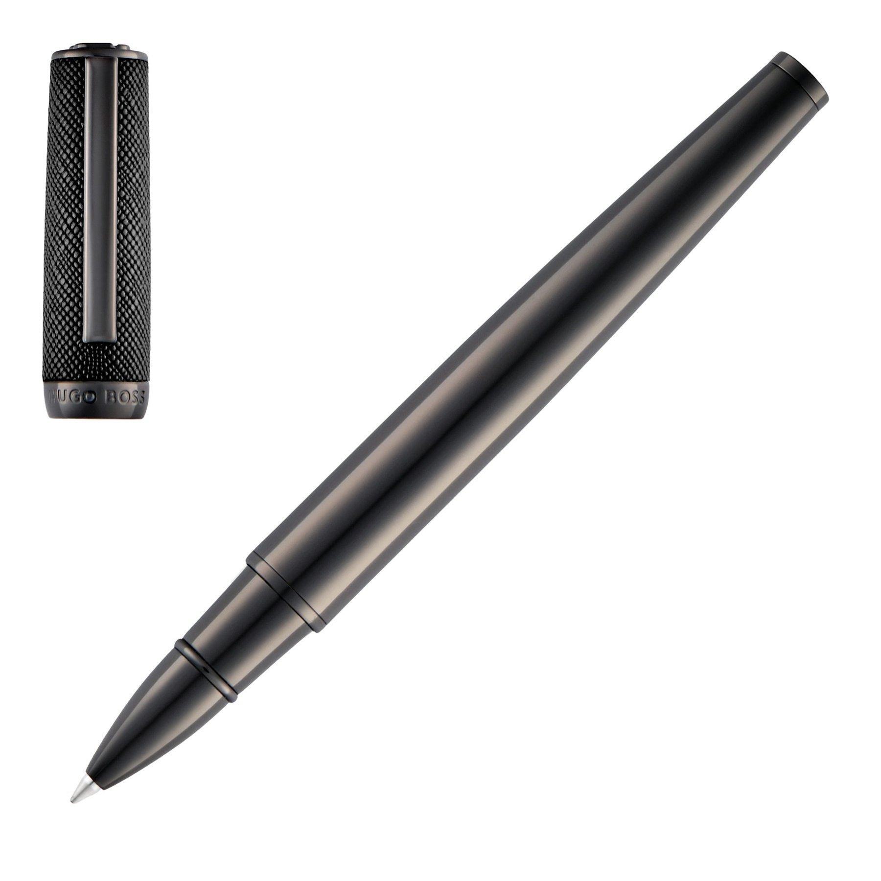 Hugo Boss Ролер Double B Saffiano, черен