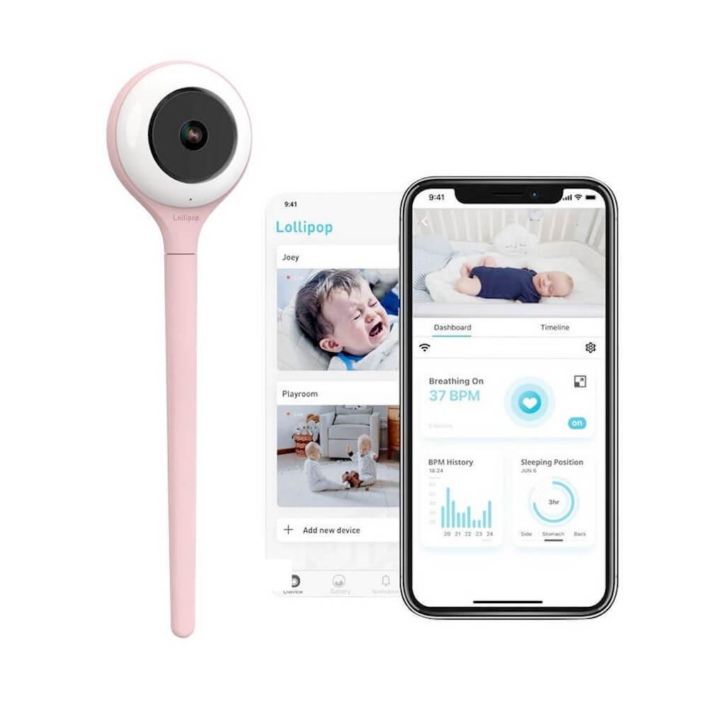 Иновативен WiFi бебефон с 4х зуум за iOS и Android - Lollipop Smart Wi-Fi-Based Baby Camera FullHD (розов) | JAR Computers Иновативен WiFi бебефон с 4х зуум за iOS и Android - Lollipop Smart Wi-Fi-Based Baby Camera FullHD (розов)
