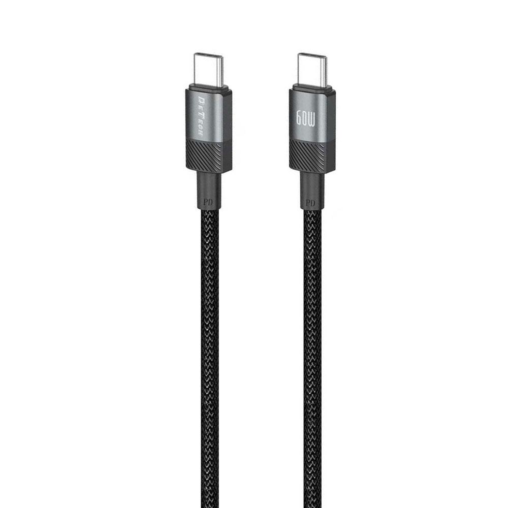 Кабел за данни DeTech DE-C67C, 60W, Type-C - Type-C, PD, 1.0m, Черен - 40551 | JAR Computers Кабел за данни DeTech DE-C67C, 60W, Type-C - Type-C, PD, 1.0m, Черен - 40551