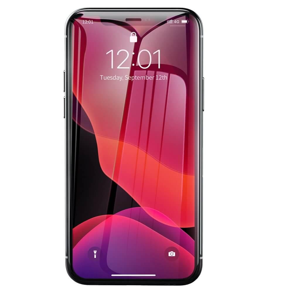 Калено стъклено защитно покритие за дисплея на iPhone 11 Pro, iPhone XS, iPhone X (прозрачен) - Baseus Tempered Glass Film (0.30mm) (2 броя) | JAR Computers Калено стъклено защитно покритие за дисплея на iPhone 11 Pro, iPhone XS, iPhone X (прозрачен) - Baseus Tempered Glass Film (0.30mm) (2 броя)
