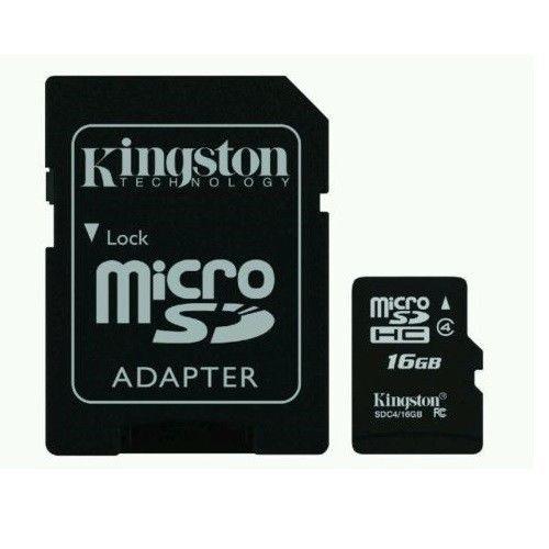 Карта памет 16GB + SD преходник - Kingston microSDHC Card 16GB (клас 4) | JAR Computers Карта памет 16GB + SD преходник - Kingston microSDHC Card 16GB (клас 4)