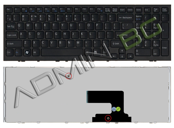 Клавиатура за лаптоп Sony Vaio VPC-EE VPC EE Black Frame Black | JAR Computers Клавиатура за лаптоп Sony Vaio VPC-EE VPC EE Black Frame Black